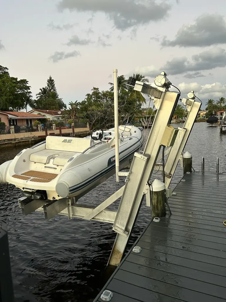Boat lift and dock evaluated during a marine inspection